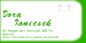 dora konicsek business card